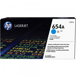 Тонер-картридж HP 654A голубой