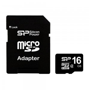 Карта памяти micro SDHC Silicon Power SP016GBSTH004V10