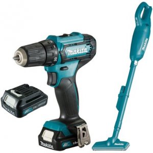 Набор аккумуляторных инструментов Makita CLX226X1 дрель, пылесос (+2 АКБ и ЗУ)