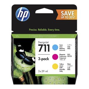 Картриджи HP 711 (желтый, голубой, пурпурный) (P2V32A)