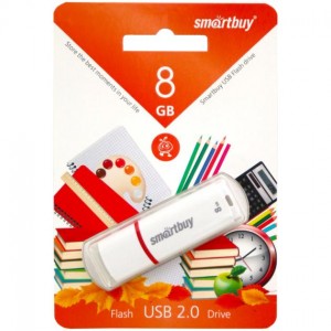 Флешка Smartbuy Smart Buy Crown 8Гб, Белый, USB 2.0
