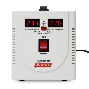 Стабилизаторы напряжения бытовые Powerman AVS 2000D (белый)
