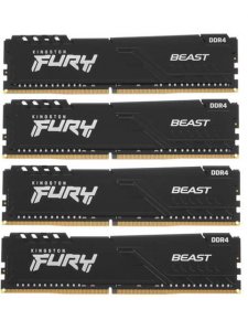 Оперативная память Kingston FURY Beast 64GB 2666MHz Kit of 4