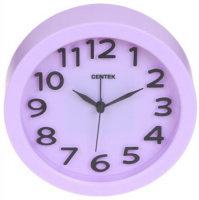 Часы настольные Centek круглый, лиловый (CT-7200)