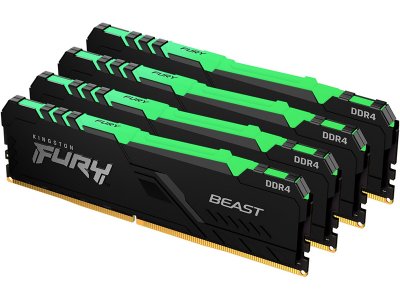 Модуль памяти Kingston KF432C16BB1AK4/64 (FURY Beast RGB)