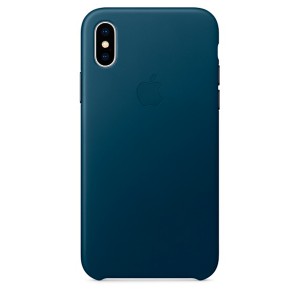 Кейс для iPhone Apple iPhone X Leather Case Cosmos Blue (MQTH2ZM/A)