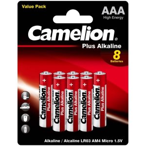 Батарейка Camelion Plus Alkaline ААА (LR03) BL-8, 8 шт