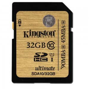 Карта памяти SDHC Kingston SDA10/32GB Class 10 32Gb