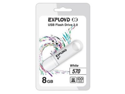 USB Flash Drive Exployd EX-8GB-570-White