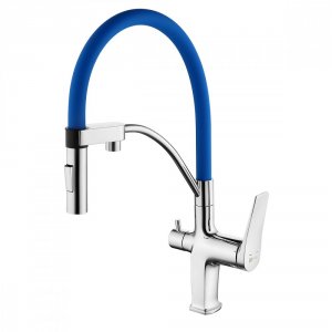 Смеситель для кухни Lemark Comfort LM3074C-Blue Хром Синий