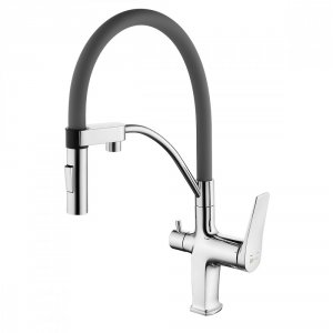 Смеситель для кухни Lemark Comfort LM3074C-Gray Хром Серый