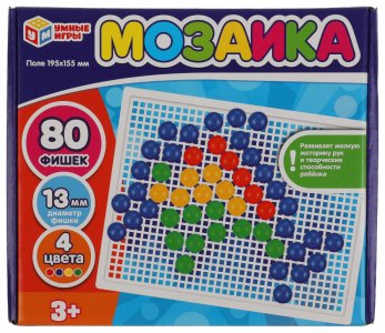 Мозаика Умные игры Мозаика пластиковая 80 фишек 4 цвета (4630115527459)