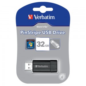 USB Flash накопитель Verbatim Store 'n' Go PinStripe 32GB Black