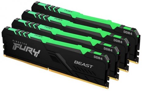 Оперативная память Kingston FURY Beast RGB 64GB 2666MHz Kit of 4