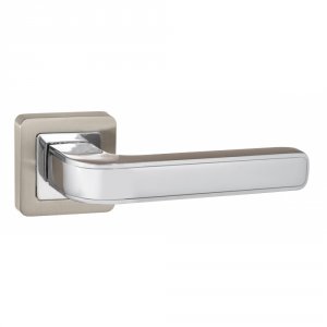 Дверная ручка для входной двери PUNTO Nova QR никель (36013)