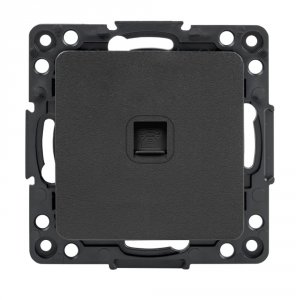 Одноместный механизм розетки EKF Стокгольм Phone 1-местная RJ-11 черный (EZT01-034-10)