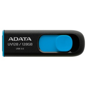 USB Flash накопитель ADATA UV128 Black/Blue 128GB (AUV128-128G-RBE)