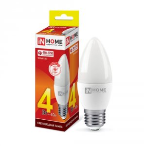 Светодиодная лампа IN HOME LED-СВЕЧА-VC (4690612030111)