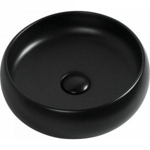 Накладная керамическая раковина Aquanet Round-1-MB 36 273680 Черная матовая