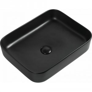 Накладная керамическая раковина Aquanet Soul-1-MB 50 245833 Черная матовая