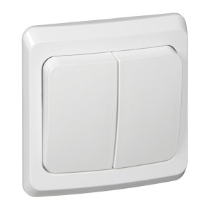 Двухклавишный выключатель Schneider Electric Этюд (BC10-002B)