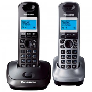 Телефон беспроводной DECT Panasonic KX-TG2512RU2 Dark Grey/Grey