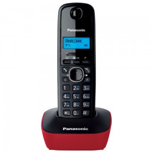 Телефон беспроводной DECT Panasonic KX-TG1611RUR Red