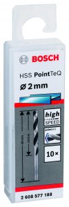 Спиральное сверло Bosch PointTeQ 2.0mm 2.608.577.188 спиральное (2608577188)