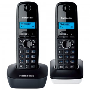 Телефон беспроводной DECT Panasonic KX-TG1612RU1 Black white