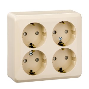 Четверная розетка Schneider Electric Pa16-208k Этюд (PA16-208K 293416)