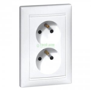 Двухместная розетка Schneider Electric Этюд (PA16-008K)