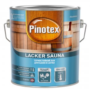 Термостойкий лак для внутренних работ PINOTEX Lacker SAUNA для внутренних работ 2,7 л полуматовый (5254108)