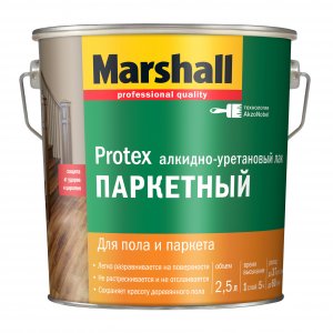 Паркетный износостойкий лак Marshall PROTEX Parke Cila 90 глянцевый 2.5 л (5255006)