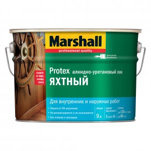 Яхтный лак Marshall PROTEX Яхтный глянцевый 9 л (15255240)