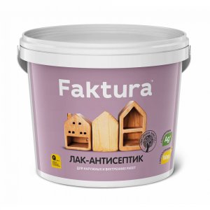 Водорастворимый лак-антисептик FAKTURA Беленый дуб, 9л (О02510)