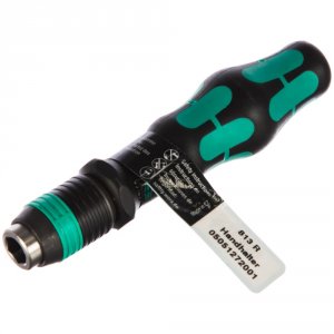 Отвертка-битодержатель Wera 813 R 1/4" WE-051272 (черно-зеленый)