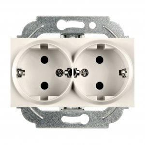 Двойная розетка Panasonic Karre Plus (54840 WKTT0205-2BR-RES)