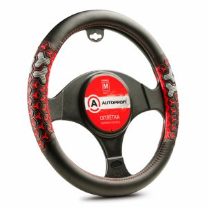 Оплетка руля Autoprofi AP-2050 BK RD M (AP-2050 BK/RD (M))