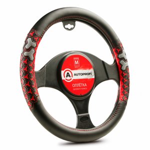 Оплетка руля Autoprofi AP-2050 BK RD S (AP-2050 BK/RD (S))