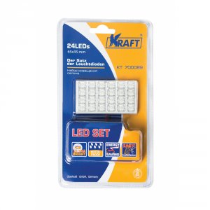 Набор освещения салона Kraft 24 LEDs, 65x35 мм (KT 700089)