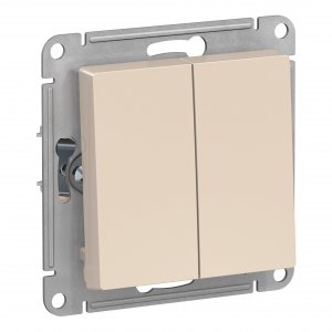 Двухклавишный выключатель Schneider Electric Atlas Design ATN000251