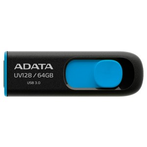 Флеш-диск ADATA UV128 Black/Blue 64GB (AUV128-64G-RBE)