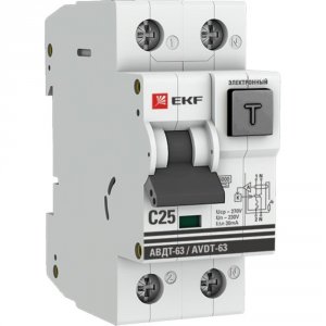 Дифференциальный автоматический выключатель EKF DA63-25-30e
