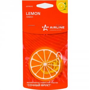 Подвесной ароматизатор в машину AIRLINE "Сочный фрукт", лимон (AFFR092)
