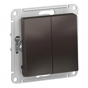 Двухклавишный выключатель Schneider Electric ATLAS DESIGN (ATN000651 1240375)