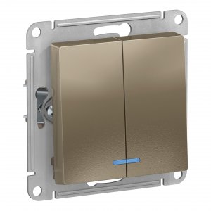 Двухклавишный механизм выключателя Schneider Electric ATLAS DESIGN (ATN000553)