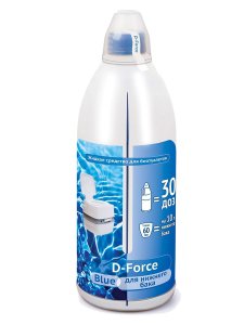 Жидкое средство для биотуалетов Ваше Хозяйство D-Force Blue (4620015698311)