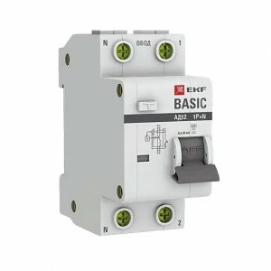 Автоматический выключатель дифференциального тока EKF 2P C20 А 30 мА 4500A (DA12-20-30-bas)