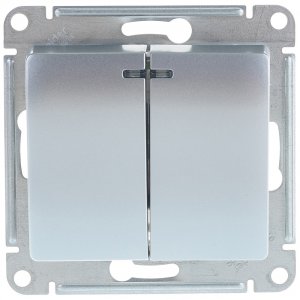 Двухклавишный выключатель Schneider Electric GSL000353 Glossa