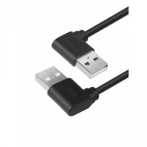 Угловой левый кабель для подключения ПК GCR GCR-AUM5AM-BB2S-0.5m